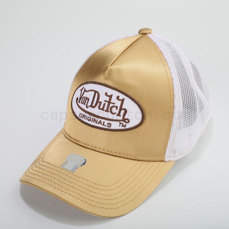 (image for) 2023 Outlet Online Von Dutch Originals -Trucker Cary Trucker Cap, light brown/white F0817888-01355 Shop